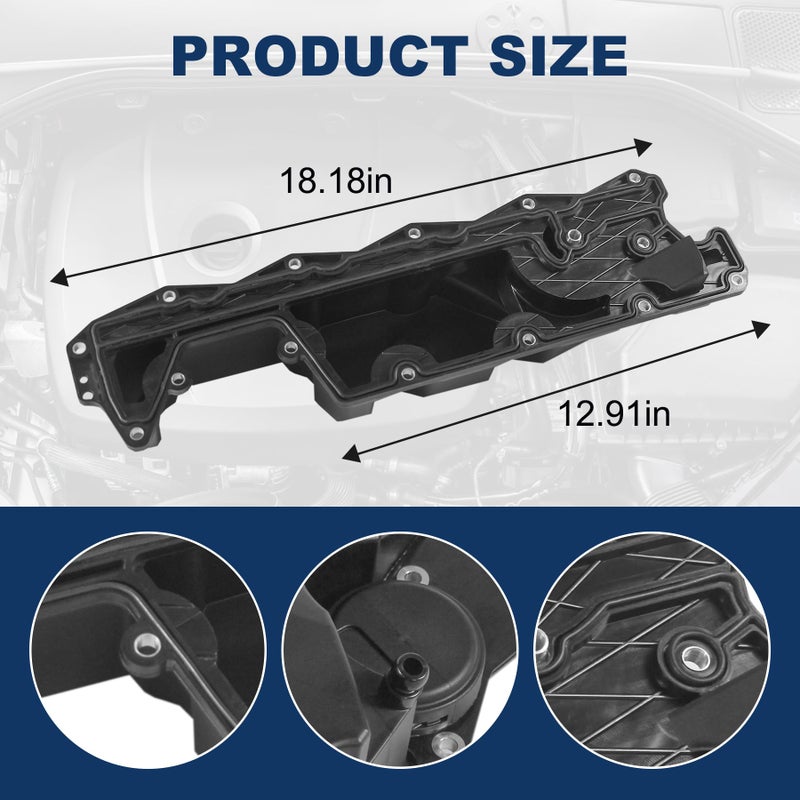 JDMSPEED Engine Valve Cover with Gasket 31319642 Replacement For Volvo S80 XC60 V70 XC70 XC90 Replacement For Land Rover LR2 Replace 30731234 264-932 V950400 - Image 4